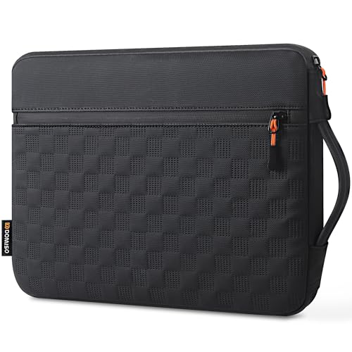 DOMISO 14 Inch Laptop Sleeve, Waterproof Shockproof Protective Case with Handle, Fits MacBook Pro/Dell XPS/HP 14" Laptops, Black - color: Black, size: 14 inch