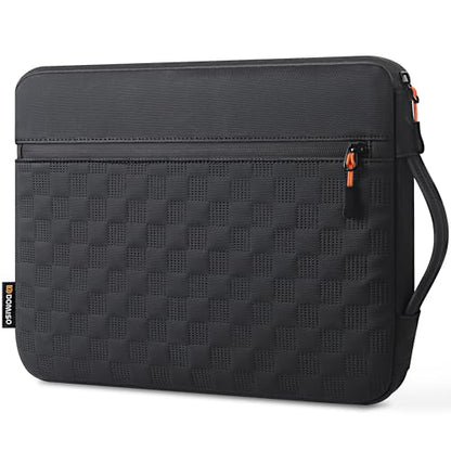 DOMISO 14 Inch Laptop Sleeve, Waterproof Shockproof Protective Case with Handle, Fits MacBook Pro/Dell XPS/HP 14" Laptops, Black - color: Black, size: 14 inch