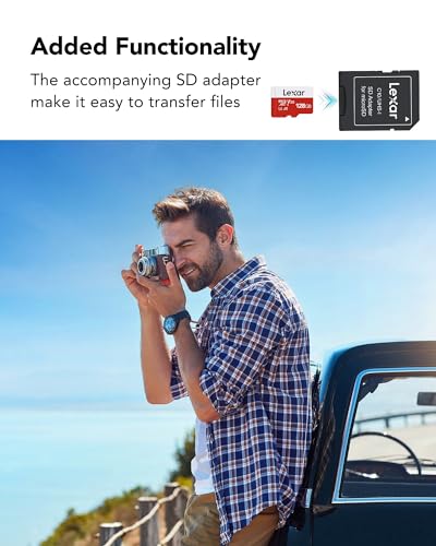 Lexar 128GB Micro SD Card, microSDXC UHS-I Flash Memory Card with Adapter - Up to 100MB/s, A1, U3, Class10, V30, High Speed TF Card - color: 128GB x1