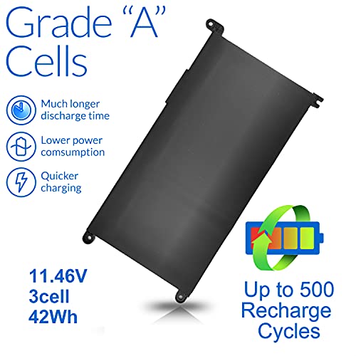 42Wh YRDD6 1VX1H Battery for Dell Inspiron 5482 5485 7586 3583 5491 5591 5481 3310 2-in-1 5593 5584 3493 3593 3793 5480 3582 5581 5590 3584 5493 5585 5594 5598 3501 P93G001 VM732 Vostro 3491 5490 - size: YRDD6
