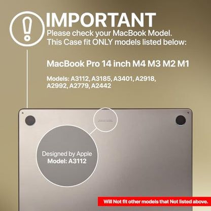 Kuzy for MacBook Pro 14 inch Case M5 M4 M3 M2 M1 Pro/Max 2026-2021, Compatible A3401 A3185 A3112 A2992 A2918 A2779 A2442 Protective Hard Shell Cover - Anti-Fingerprint - Matte Finish, Space Black - color: Space Black
