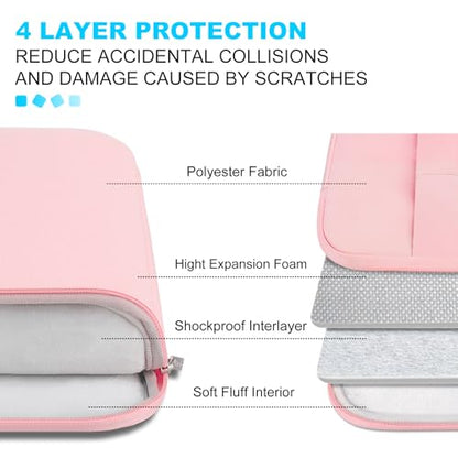 Lacdo Chromebook Case 11 Inch Laptop Sleeve for 11 Inch Acer HP Lenovo Dell Samsung ASUS Chromebook Spin 3 11, 13 inch New Surface Pro 11 Copilot+PC / 10 9 8 X, 11.6" MacBook Air Computer Bag, Pink - color: Pink, size: 11-11.6 Inch