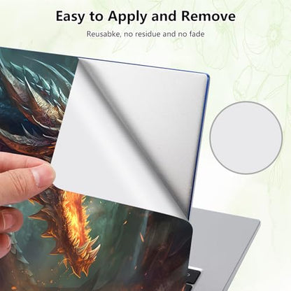 Laptop Skin Sticker Decal, Universal Reusable Vinyl Laptop Cover for 12" 13" 13.3" 14" 15" 15.4" 15.6" Notebook PC, Waterproof Scratch-Resistant with 2 Wrist Pads, Easy to Apply & Remove,P Dragon - color: P Dragon