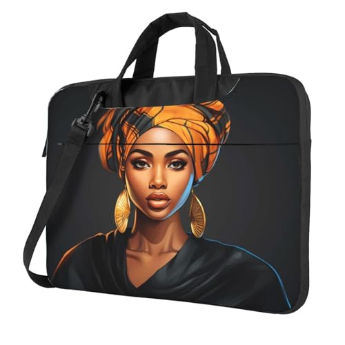 Laptop Bag Case African Women Computer Messenger Shoulder Bag Laptop Sleeve Briefcase - size: 15.6 inch