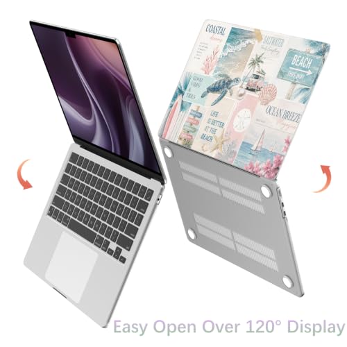 Compatible with MacBook Air 15 inch Case Sea Turtle Beach | M5 M4 M3 M2 2026-2023 Release A3448 A3241 A3114 A2941 | Cute Collage Protective Hard Shell Matte Cover for Mac Air 15.3 inch - color: Beach G, size: MacBook Air 15 inch