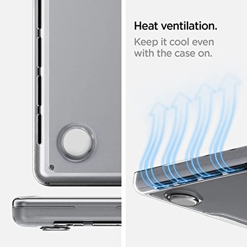 Spigen for MacBook Pro 16 inch case M5 Pro/Max (2026) M4/M3/M2/M1 Pro/Max (2024-2021) A3429 A3428 A3403 A3186 A2780 A2485, Thin Fit, Air Skin Transparent Protective Hard Shell Case, Crystal Clear | Transparent Hard Case with Scratch Resistant Protection f