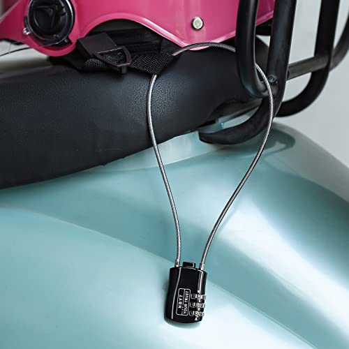 Wire Combination Lock Padlock, Wire Diameter 3/24", 16" Circumference, Suitable for Travel Luggage, Backpack, Cycling Helmet, Small Cabinet, Gym Cabinet, Suitcase - size: 16IN (Span 7in)