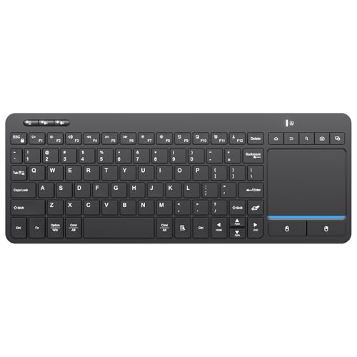 Multi-Device Wireless Bluetooth Keyboard with Touchpad-QWERTY | Wireless Keyboard with Multi--Touch Big Size Trackpad,Support 3 Devices for PC,Windows, Android, Chrome OS, Laptop, Tablet