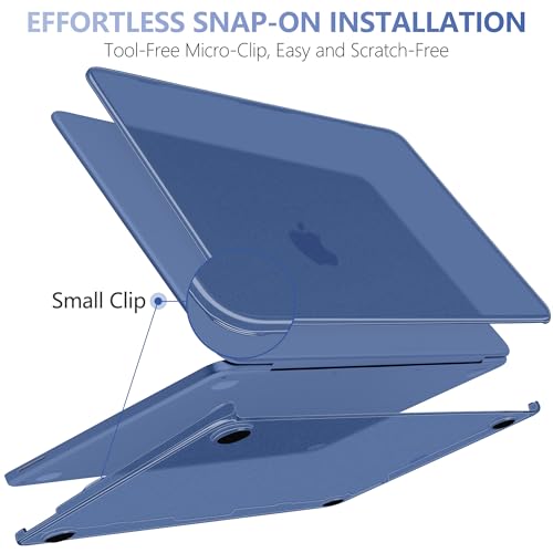 Batianda CrystalMist Case for MacBook Neo 13 Inch 2026, Frosted Indigo | 4-in-1 Bundle Official Color Matched, Frosted Translucent Shell, Anti-Fingerprint Matte Finish, Slim Lightweight Protection - color: Matte Indigo