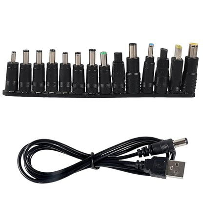 USB to DC Power Cable, 14 Connectors Adapter for HUB Splitter,Mini Fans,DJ Controller, LED Lights, LCD CCTV Cameras TV Box