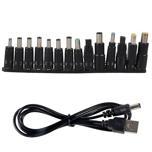 USB to DC Power Cable, 14 Connectors Adapter for HUB Splitter,Mini Fans,DJ Controller, LED Lights, LCD CCTV Cameras TV Box
