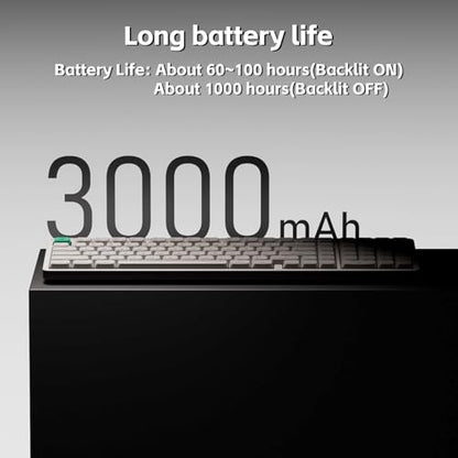 NuPhy Node100 Wireless Mechanical Keyboard, Hot Swappable Custom Low Profile Keyboard, 103 Keys Computer Gaming Keyboards, Supports Touch Gestures, PBT Keycaps, RGB Backlit, Bluetooth/2.4GHz/USB-C - color: White, size: Low-profile Brown Nano Switch