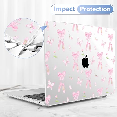 May Chen Compatible with MacBook Air 13 inch Case 2022 2021, 2020-2018 Release Model: M1 A2337 A2179 A1932, Plastic Hard Shell Case Cover for Mabook Air 13 inch with Retina Dispaly, Ballet Shoes - color: Ballet shoes