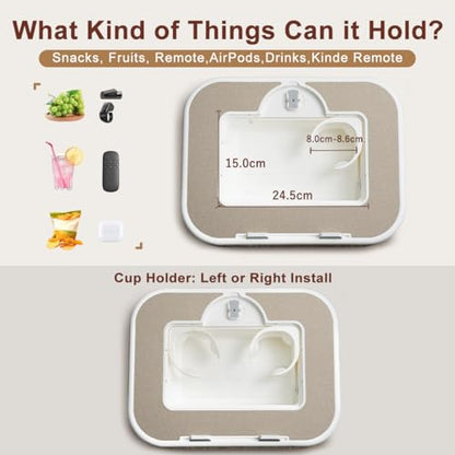 Tablet Pillow Stand,Phone Holder for Bed,Laptop Lap Desk with Snack Bowl,360° Rotating Clip Compatible with 4.7-13" iPad/Kindle/Phone,11-15" Laptop,Hands-Free Reading and Relaxation on Bed(Khaki) - color: Khaki