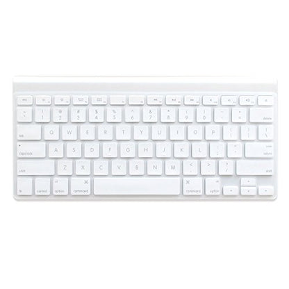 ProElife Ultra Thin Silicone Keyboard Protector Cover Skin for Apple Wireless Keyboard with Bluetooth MC184LL/B (Model A1314, U.S Layout) (Not Fits Magic Keyboard), Transparent - color: Transparent