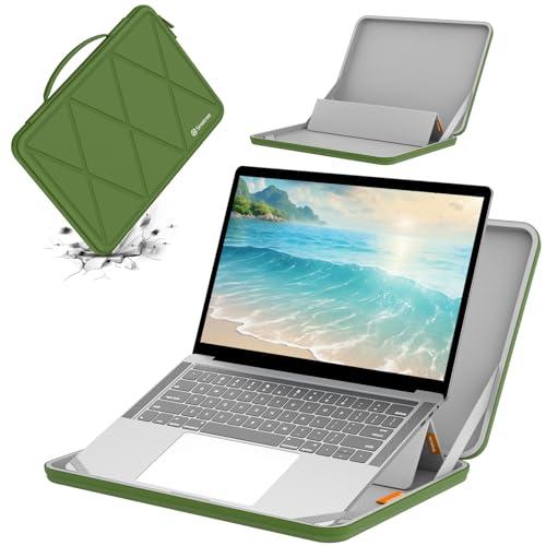 Smatree MS26T Hard EVA Case with Stand for 12.2" Samsung Chromebook Plus | Compatible for 12.2 inch Samsung Chromebook Plus/Plus v2 2-in-1, Case (Not for 15 inch), Green - color: MS - Green, size: For 12.2 inch Chromebook Plus (MS26T)