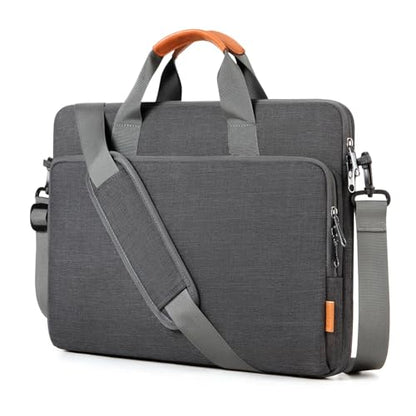 bagasin 15 15.6 16 inch Laptop Bag Carrying Case | Water-Repellent Fabric Laptop Computer PC Shoulder Briefcase, Lightweight Toploader, Business Casual or School - color: Grey, size: 15.6-16