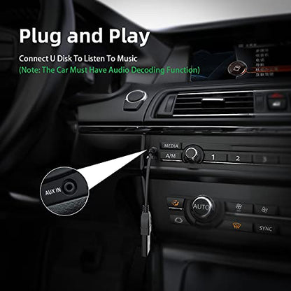 Eanetf USB to Aux Audio Adapter, 2PCS 3.5mm Male to USB Female for Playing Music with U-Disk in Your Car,orked only When Your CAR 3.5mm AUX Port Must has Audio decoding Function- No Power Supply