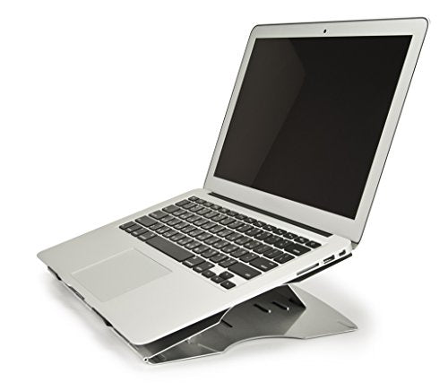 Aidata LHA-3 LAPstand Aluminum Portable Laptop Ultrastand, Silver, Adjustable Platform with 6 Viewing Angles, 20, 22.5, 25, 35, 40 and 45