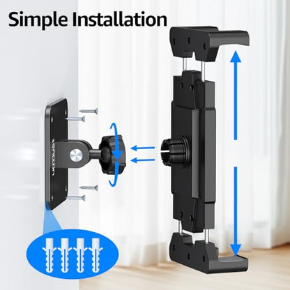 Tablet Wall Mount Ipad Holder, 4.7-15.6" | 360° Adjustable, iPad, Galaxy Tab, Sturdy Aluminum, For Home, Office & Public Spaces - size: No Arm Pro-Up to 15.6"