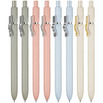 UIXJODO Cat Pens, 8 Pcs 0.5mm Cute Kawaii Black Ink Fine Point Smooth Writing, High-End Series Cat's Tail Retractable for Journaling Note Taking - color: 8 Pcs Cat