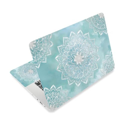Mandalas Laptop Skin Sticker Decal PVC Vinyl Sticker Notebook PC Protector Waterproof Scratch Resistant Laptop Skin for 12.1 13 13.3 13.6 14 15 15.3 16 Inch Bohemian Turquoise Style - color: Turquoise Bohemian