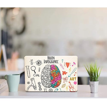 DTangLsm Compatible with MacBook Pro 13 inch Case M2 2023 2022, 2021-2016 M1 A2338 A2251 A2289 A2159 A1989 A1708 A1706, Slim Plastic Hard Shell Snap On Case&Keyboard Skin for Mac Pro 13 Case,Big Brain - color: D40-Big Brain