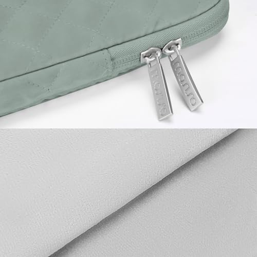 MOSISO Laptop Case 16 inch, 15-15.6 inch Laptop Sleeve, Antique Green | Compatible with MacBook Pro 16 M5 M4 M3 M2 M1, HP Acer Dell Lenovo ASUS, Square Quilted Vertical Bag with Pocket&Small Case - color: Antique Green, size: 16 inch