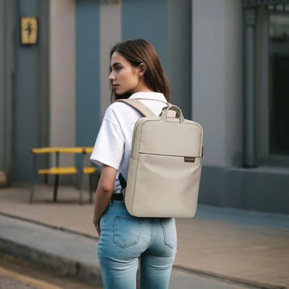 GOLF SUPAGS Travel Laptop Backpack for Women Anti Theft Slim Durable College Bookbag Business Computer Bag Fit 15.6Inch Notebook (Apricot, 15.6Inch) - color: Apricot, size: 15.6 Inch