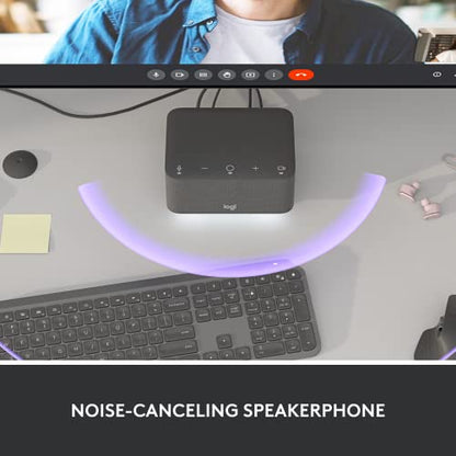 Logitech - Logi Dock, All-in-One USB C Laptop Docking Station, Speakerphone, Noise Canceling Mics, Bluetooth, HDMI, for Windows/macOS, Certified for Microsoft Teams Graphite - color: Graphite, style: Microsoft Teams