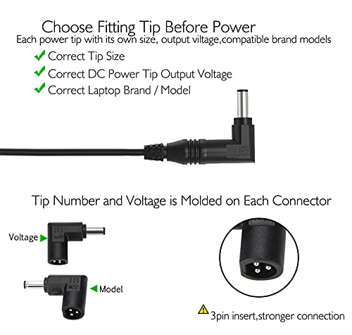 12V 24V Input Laptop Car Charger 16V 18.5V 19V 19.5V 20V DC Power Adapter 90W with 18W QC3.0 USB & 16 Tips 108W Universal for HP Dell IBM Lenovo Acer ASUS Compaq Samsung Sony and More