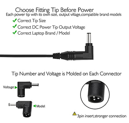 12V 24V Input Laptop Car Charger 16V 18.5V 19V 19.5V 20V DC Power Adapter 90W with 18W QC3.0 USB & 16 Tips 108W Universal for HP Dell IBM Lenovo Acer ASUS Compaq Samsung Sony and More