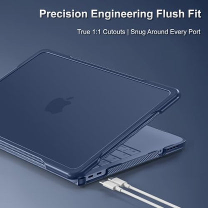 MOSISO Compatible with MacBook Neo Case 13 inch 2026 A3404 A18 Pro Chip | Anti-Crack Cover Protective Hard Shell Case with Shock-Absorbing TPU Bumper, Indigo - color: Indigo