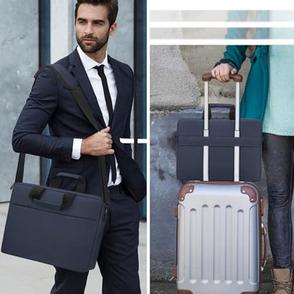 TECOOL Laptop Bag 17 17.3 Inch, Waterproof Laptop Case Sleeve Messenger Bag | Briefcase with Shoulder Strap for 17 17.3 Inch Lenovo HP Dell Acer ASUS Notebook Computer Carrying Case,Dark Blue - color: Dark Blue, size: 17-17.3 Inch
