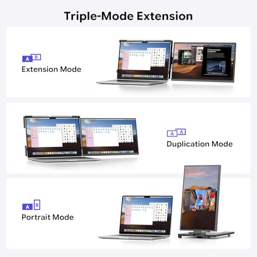 15.6" Laptop Screen Extender,FHD 1080P IPS Portable Monitor for 13"-17" Laptops, Dual Travel Screen Monitor Plug & Play, Laptop Screen Monitor Extender Compatible with Windows/Mac/Android & Chrome OS - style: 15.6 Dual