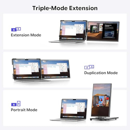 15.6" Laptop Screen Extender,FHD 1080P IPS Portable Monitor for 13"-17" Laptops, Dual Travel Screen Monitor Plug & Play, Laptop Screen Monitor Extender Compatible with Windows/Mac/Android & Chrome OS - style: 15.6 Dual