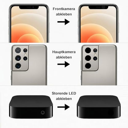 114 PCS Camera Blocking Stickers, 0.23in/0.37in/0.51in Stackable Webcam Cover Phone Camera Cover Cell Phone Cameras Blocker to Protect Your Privacy and Security