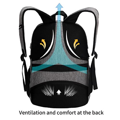SHRRADOO Travel Laptop Backpack for Men Women, 17 Inch College Computer Bag | Anti Theft Backpack with Combination Lock, Carry On Flight Approved, Fit 17 Inch Laptop, Computer College Bag, Work Daypack - color: Grey