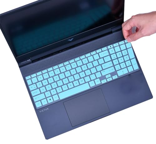 Keyboard Skin Cover Compatible for HP Victus 15.6" Gaming Laptop 15-fb0028nr 15-fa0025nr fa0031dx 15t-fa000 15z-fb000, HP Victus 16.1" 16z-e100 16t-d100 16-d1010nr 16-e1163nr 16-r000 16-r0097nr (Mint) - size: Compatible for HP Victus 16.1" 16-d