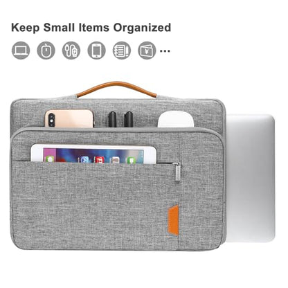 MOSISO 360 Protective Laptop Case 13 inch, 13 inch Laptop Sleeve Compatible with MacBook Air M5 M4 M3 M2 M1 2026-2018/Neo/Pro M2 M1, Side Open Carrying Case with Raised Pocket & Handle & Belt, Gray