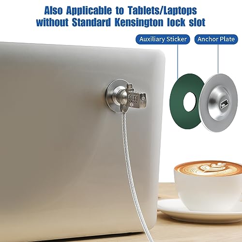 HOX Laptop Cable Lock, Hardware Security Cable Lock Anti Theft Combination Lock for iPad Tablet Laptop MacBook