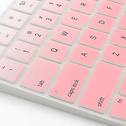ProElife Keyboard Cover for Apple Magic Keyboard 3 with Touch ID A3118 | Ombre Pink, Non-interference Design for ID Key, Dust-proof, Silicone Protective Skin, Precision Molded, Washable & Reusable - color: Ombre Pink