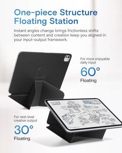 MOFT Dynamic Folio Tablet Stand for Desk Compatible with iPad Air 11"(M4 2026/M3 2025/M2 2024) & iPad Air 10.9"(5th 2022/4th 2020), Slim Magnetic Tablet Holder Case with 20+ Viewing Angles, Jet Black - color: Jet Black, size: iPad Air 11"(M4 2026/M3 2025/