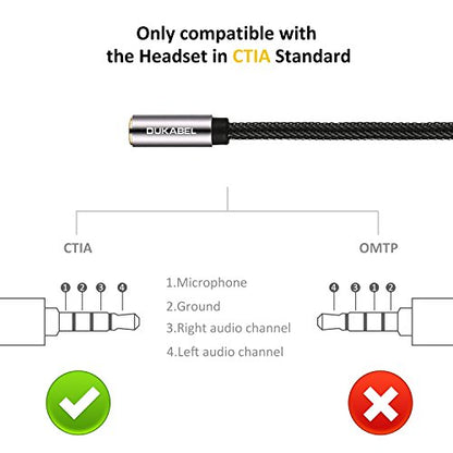 Gold-Plated & Strong Braided Y Splitter Audio Cable - Separate Microphone & Headphone Port Gaming Headset Earphone Adapter - TopSeries (12inch / 30cm) | 24K Gold-Plated, Double Shielding, Connect a TRRS Headset or Mic to Computers with 2 separate micropho