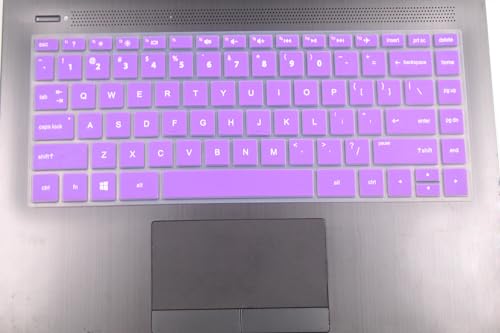 Keyboard Skin Compatible with HP Pavilion x360 14" Touch-Screen Laptop 14M-BA/BF/BW/CD/DH Series 14-DH2075NR 14-DH2097NR, HP 14" 14-BA/BF/CM/CF/CE/BW/FQ/DQ/DK/DH/DS/DG/DF Series Laptop (Purple - color: Purple