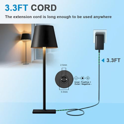 15V 3A Power Supply Charger AC/DC Adapter, 45W Switching Power Adapter with 5.5mm x 2.5mm/2.1mm DC Plug for Bluetooth Speaker, Security Camera, Projector