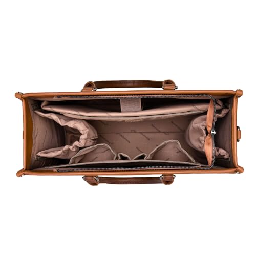 Montana West Laptop Tote Bag for Women 15.6 Inch Computer Bags Business Office Work Briefcase With Adjustable Shoulder Strap - color: Brown