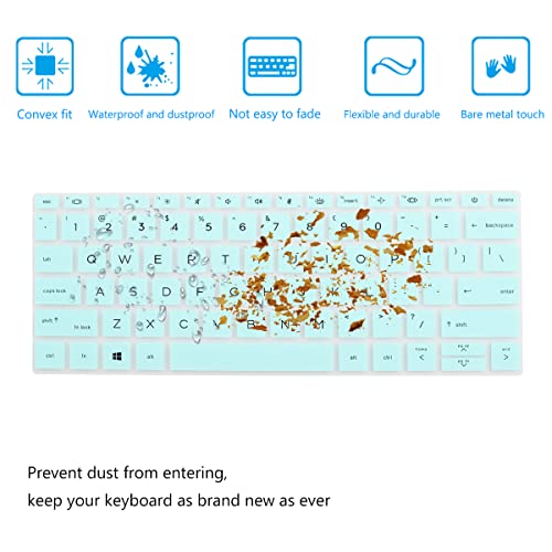 2-Pack Keyboard Cover for 13.3" HP EliteBook 430 G8/EliteBook 630 G8 G9 G10, EliteBook X360 435 G8 G9, EliteBook X360 830 835 G7 G8 13.3 inch Laptop US Layout Keyboard(NOT FIT 830 835 G9 G10) - color: HotBlue+Clear