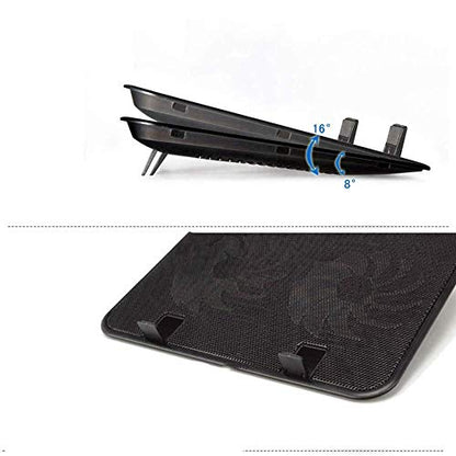15.6-17 Inch Laptop Cooler Cooling Pad - Slim Portable Powered (2Fans)