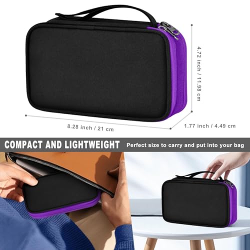 Travel Laptop Backpack with Small Case for 15-16 inch Notebooks, Slim & Expandable Computer Bag for College Business Commute for Men and Women,Black-Purple - color: Black-purple